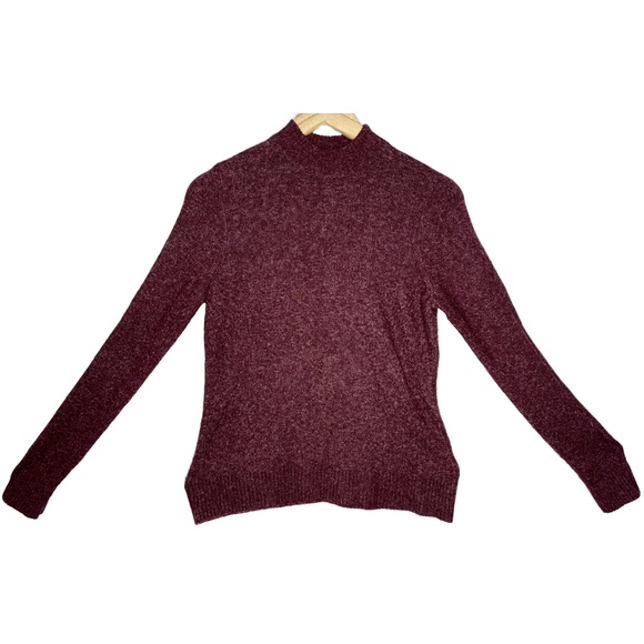 Abercrombie & Fitch Red Knit Long Sleeve Mock Neck Turtleneck Sweater Size Small - Picture 1 of 6